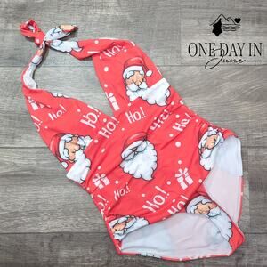 CharmLeaks Ho Ho Halter One Piece Swimsuit Size M